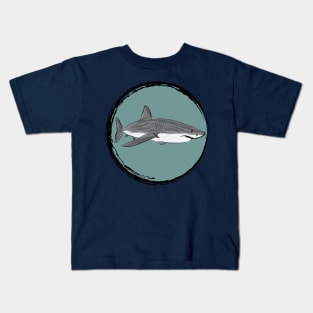 Artwork of a Great White Shark II Kids T-Shirt